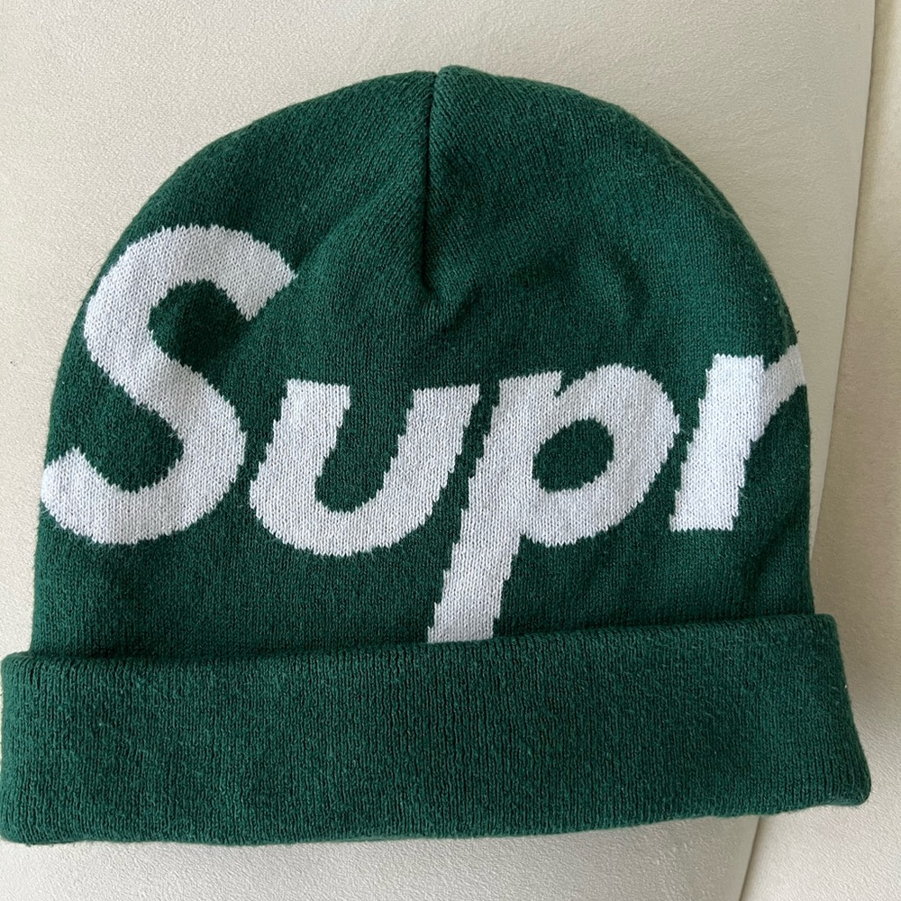 Supreme Big Logo Beanie (FW19) Green